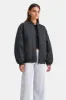 Reversible Oversized Bomber Jacket - Black And Cool Olive sold by TALA