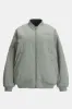 Reversible Oversized Bomber Jacket - Black And Cool Olive sold by TALA