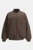 Reversible Oversized Bomber Jacket - Black And Espresso sold by TALA