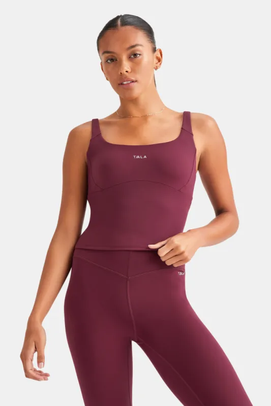 SkinLuxe Scoop Neck Vest - Burgundy sold by TALA