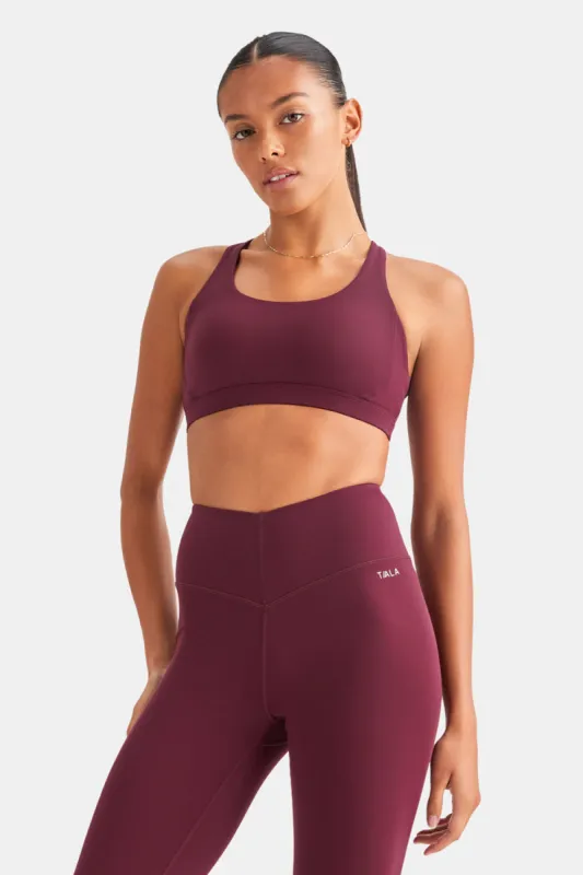 SkinLuxe Tank Sports Bra - Burgundy sold by TALA