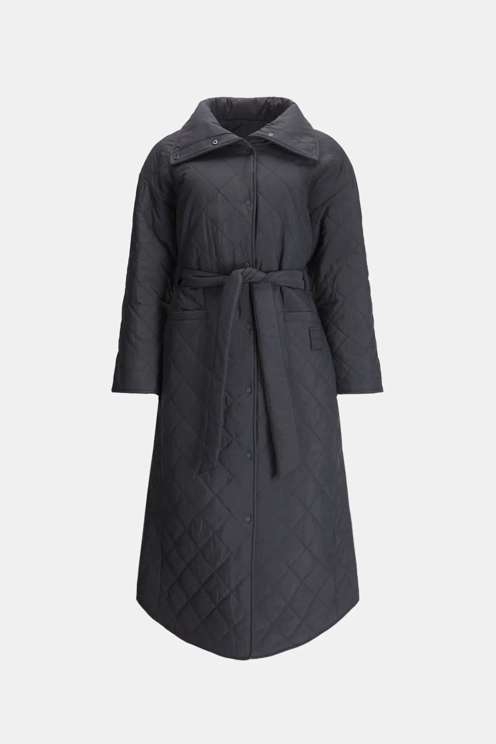 Reversible Padded And Quilted Longline Everything Overcoat - Black sold by TALA product image thumbnail 2