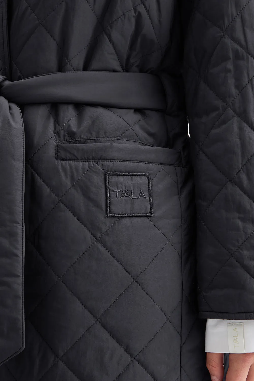 Reversible Padded And Quilted Longline Everything Overcoat - Black sold by TALA product image thumbnail 5