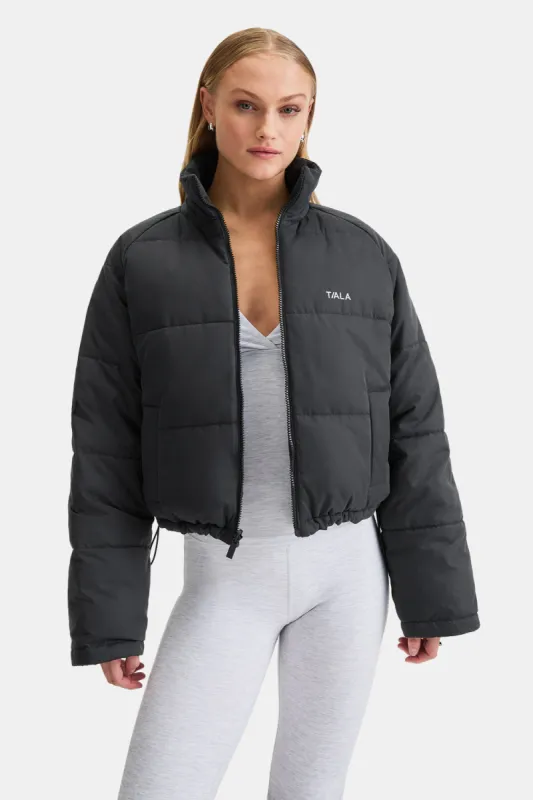Cocoon T Logo Reversible Puffer Jacket - Black sold by TALA