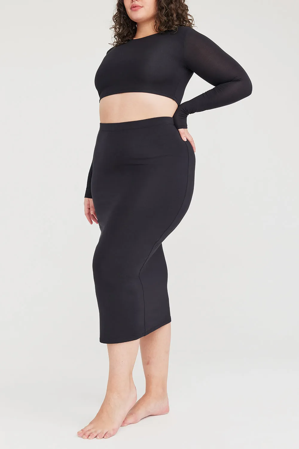 365 BODYCON MIDI SKIRT - SHADOW BLACK sold by TALA product image thumbnail 3