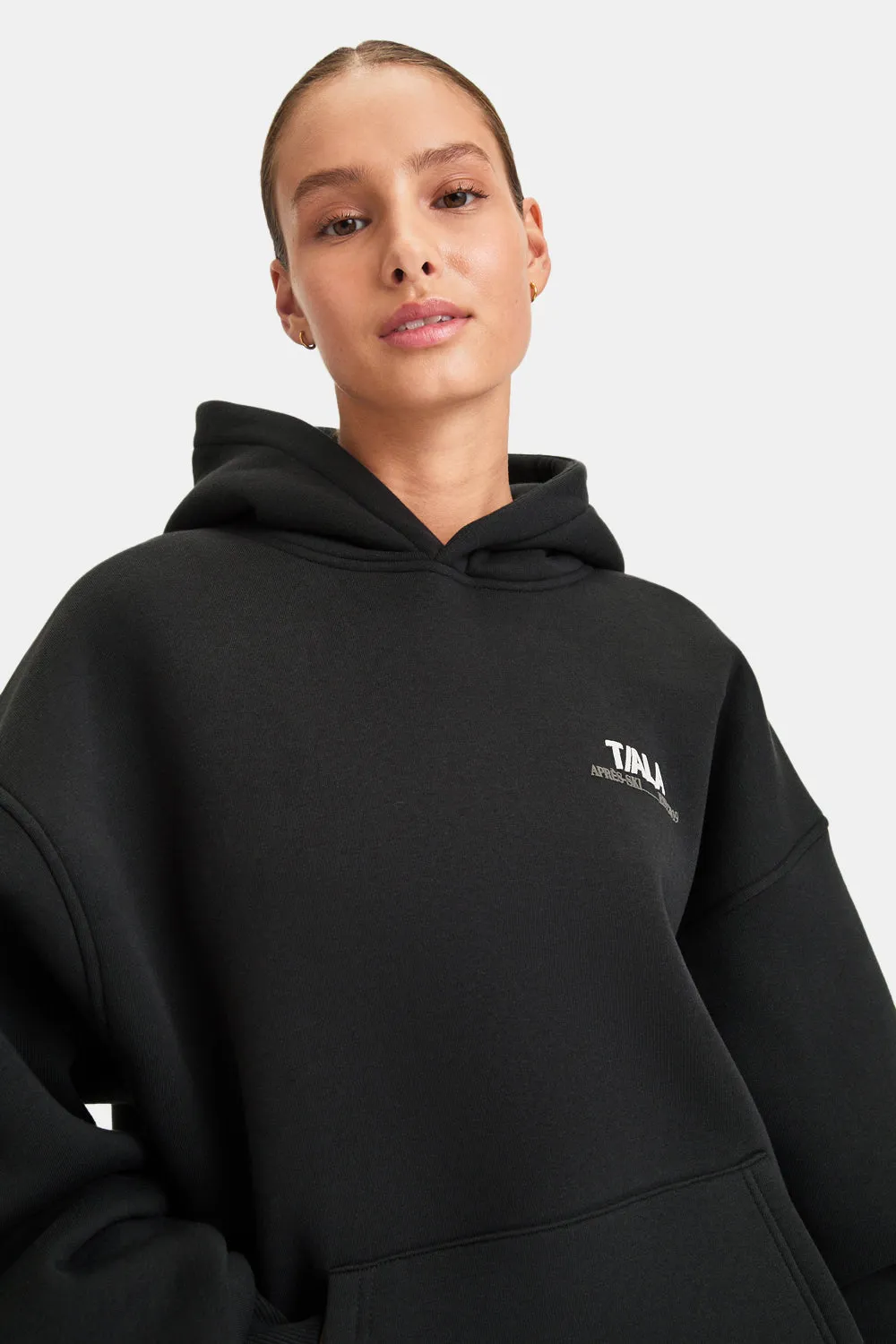 TALA WINTER SPORTS OVERSIZED HOODIE - VINTAGE BLACK sold by TALA