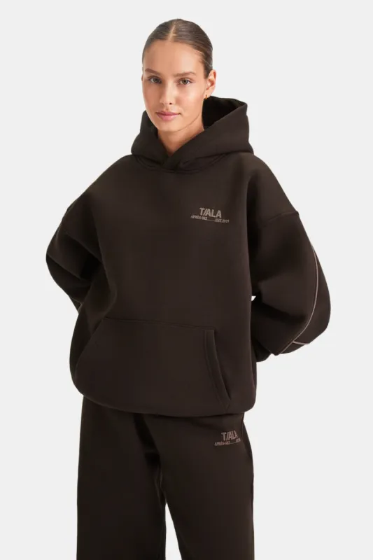 TALA WINTER SPORTS OVERSIZED HOODIE - AMERICANO sold by TALA