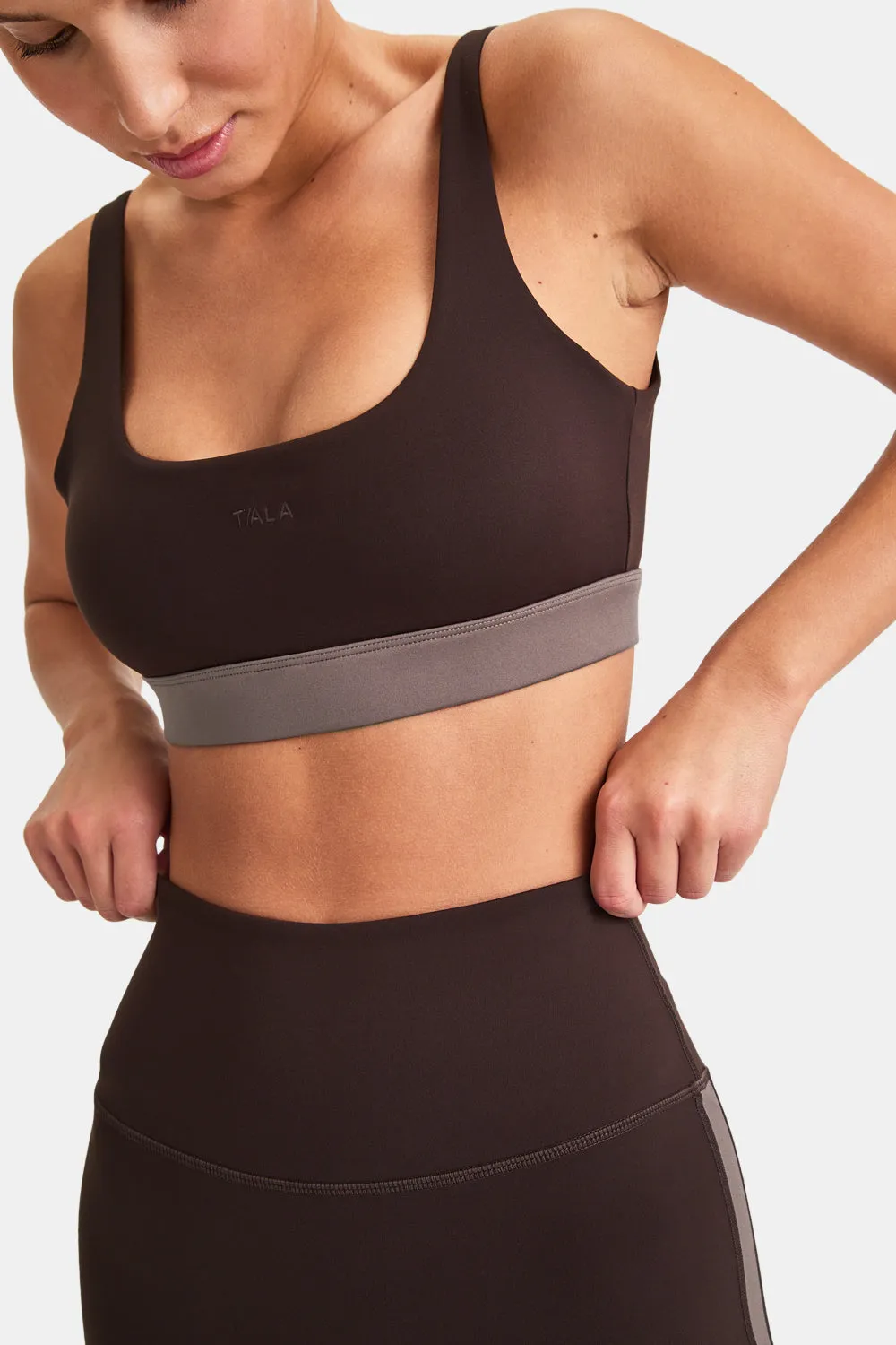 DayFlex Open Back Square Neck Sports Bra - Americano And Mocha sold by TALA product image thumbnail 2