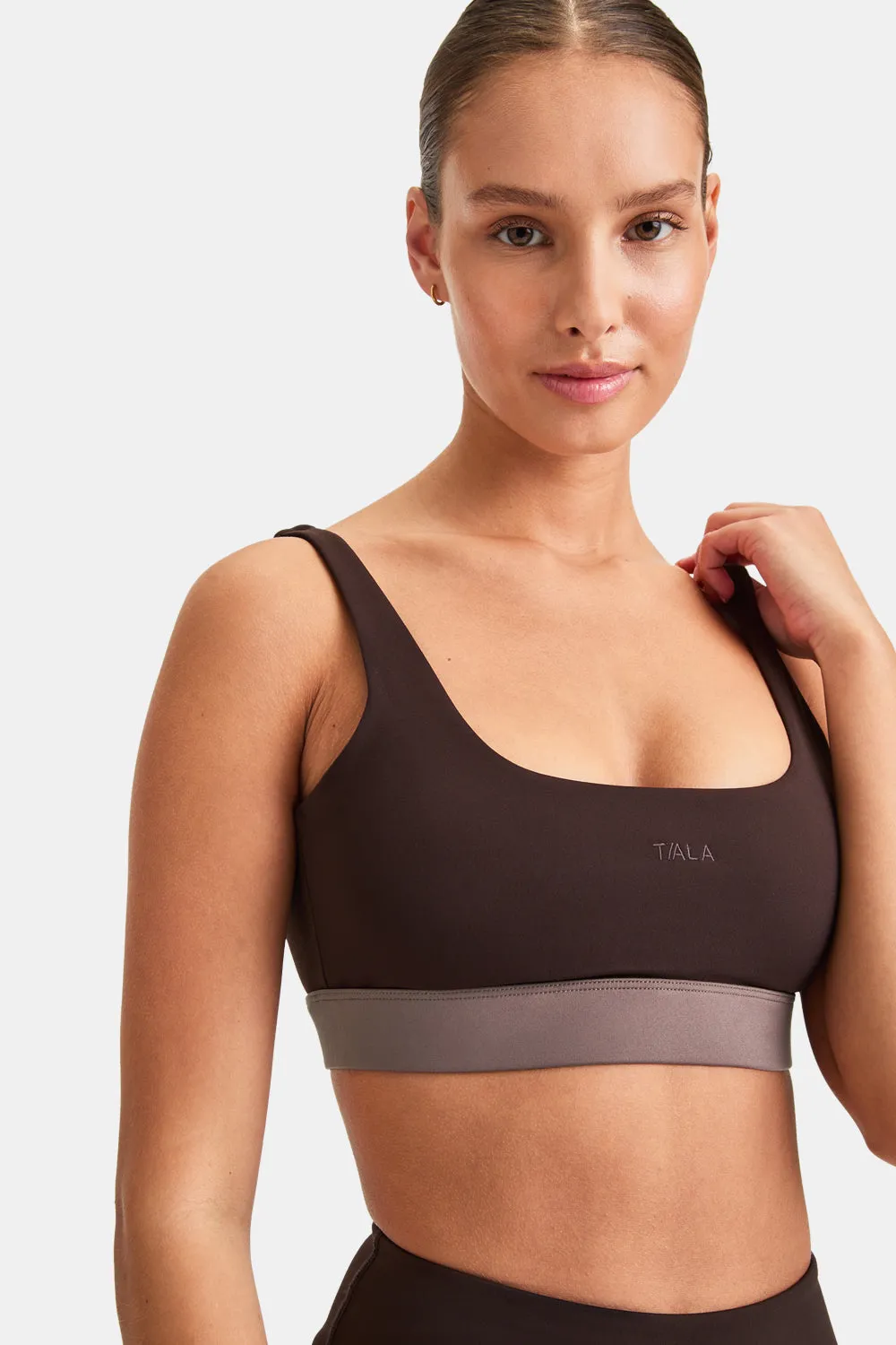 DayFlex Open Back Square Neck Sports Bra - Americano And Mocha sold by TALA product image thumbnail 3
