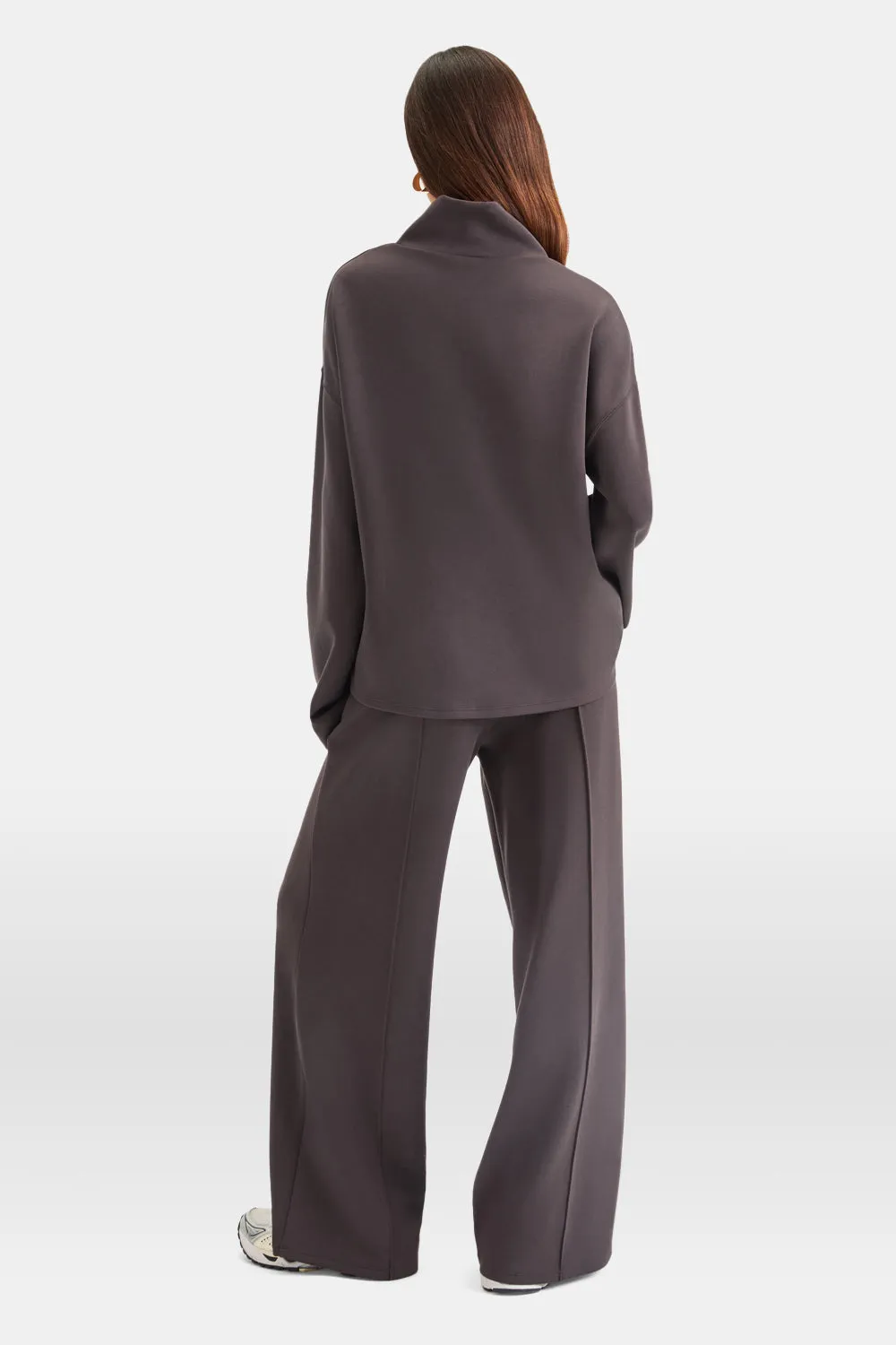 SoftSmart Funnel Neck Sweatshirt - Cocoa sold by TALA product image thumbnail 5