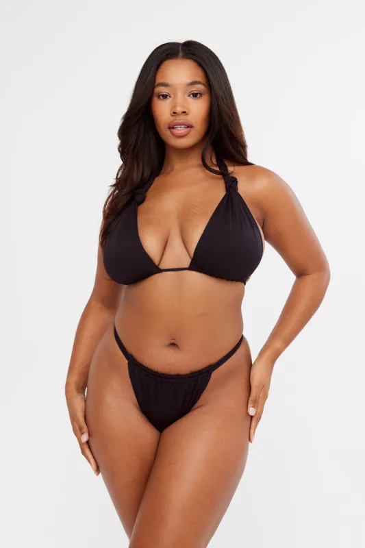 Cairo Multiway Bikini Top - Black made by TALA