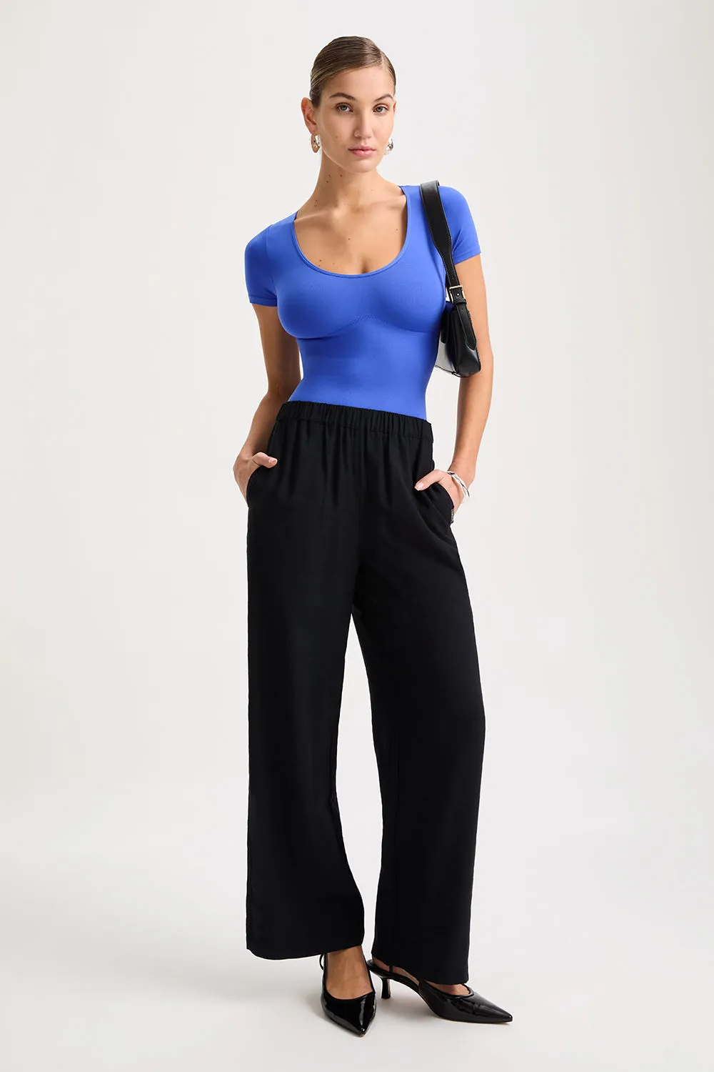 365 Contour Short Sleeve Shaping Bodysuit - Cobalt sold by TALA product image thumbnail 4