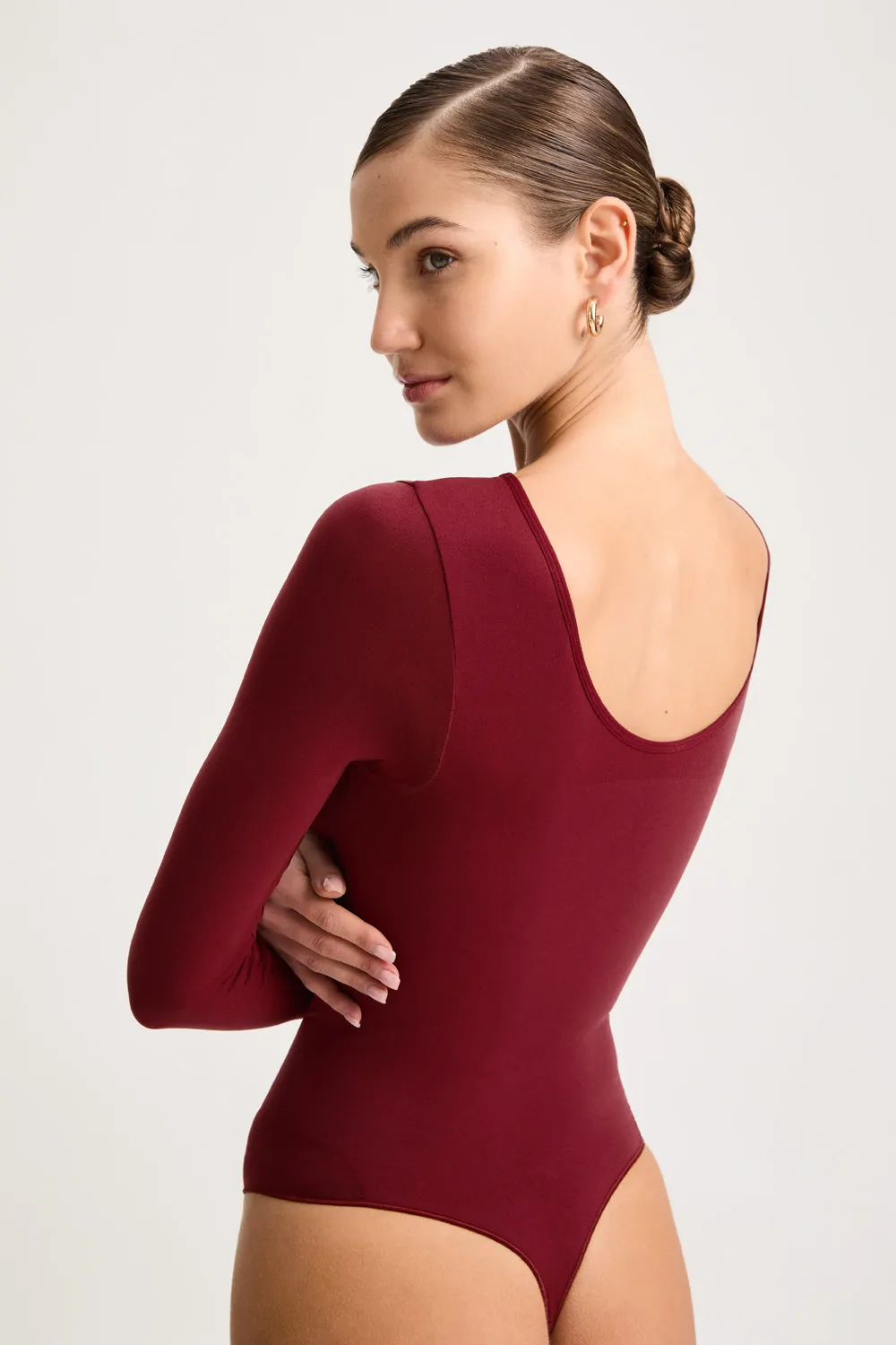 365 Contour Long Sleeve Shaping Bodysuit - Cherry sold by TALA product image thumbnail 3