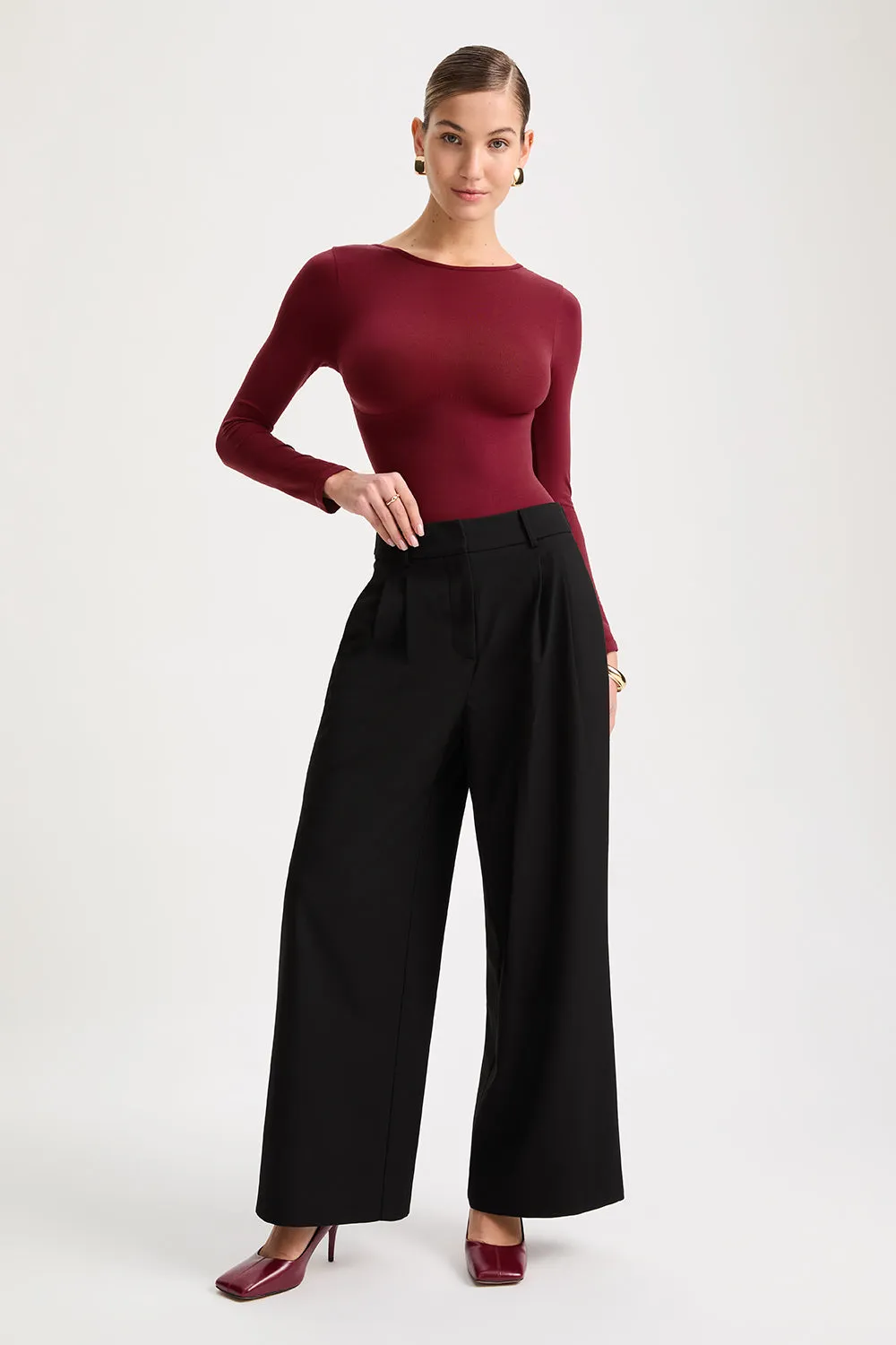 365 Contour Long Sleeve Shaping Bodysuit - Cherry sold by TALA product image thumbnail 4