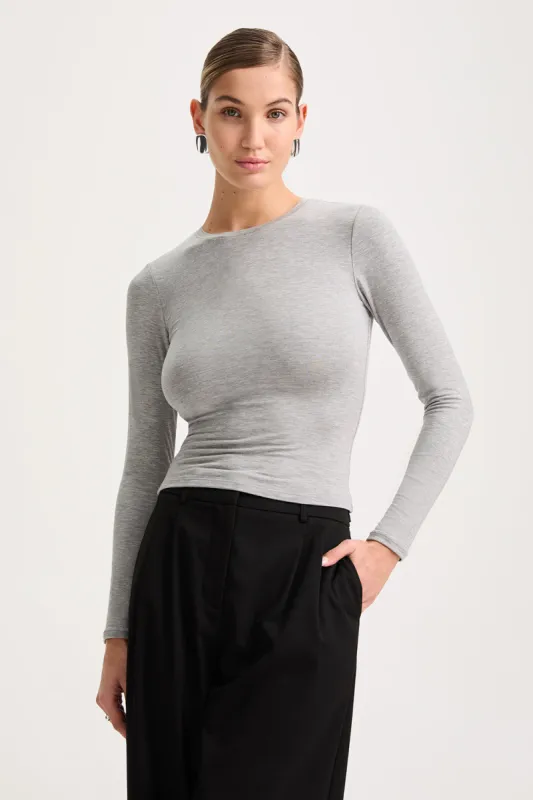 365 Long Sleeve Top - Grey Marl sold by TALA