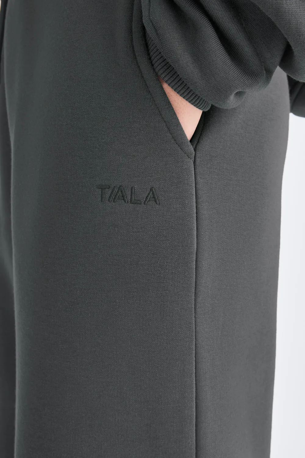WIDE LEG CLUB LOGO JOGGER - CHARCOAL sold by TALA product image thumbnail 5