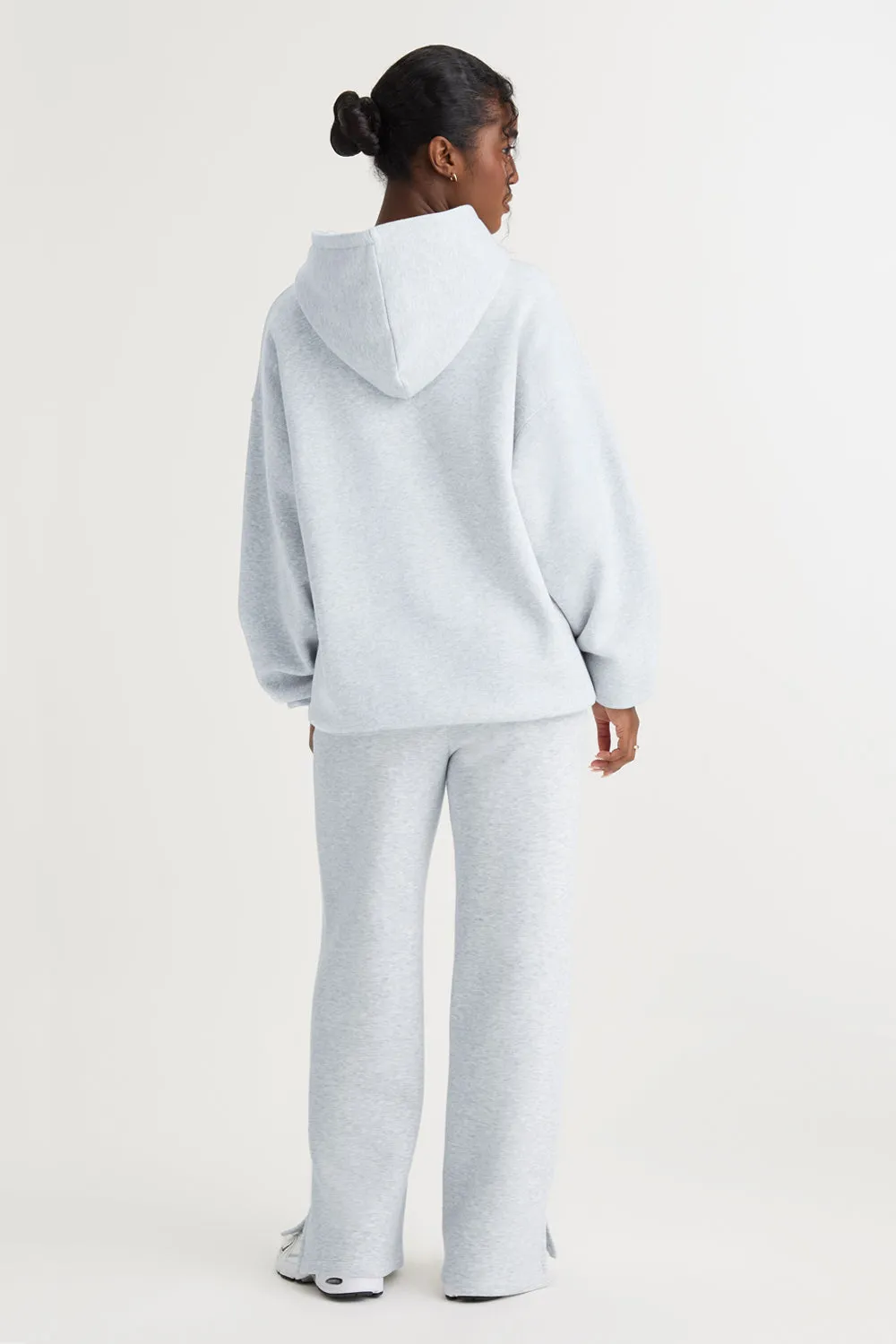 WIDE LEG CLUB LOGO JOGGER - GREY MARL sold by TALA product image thumbnail 3