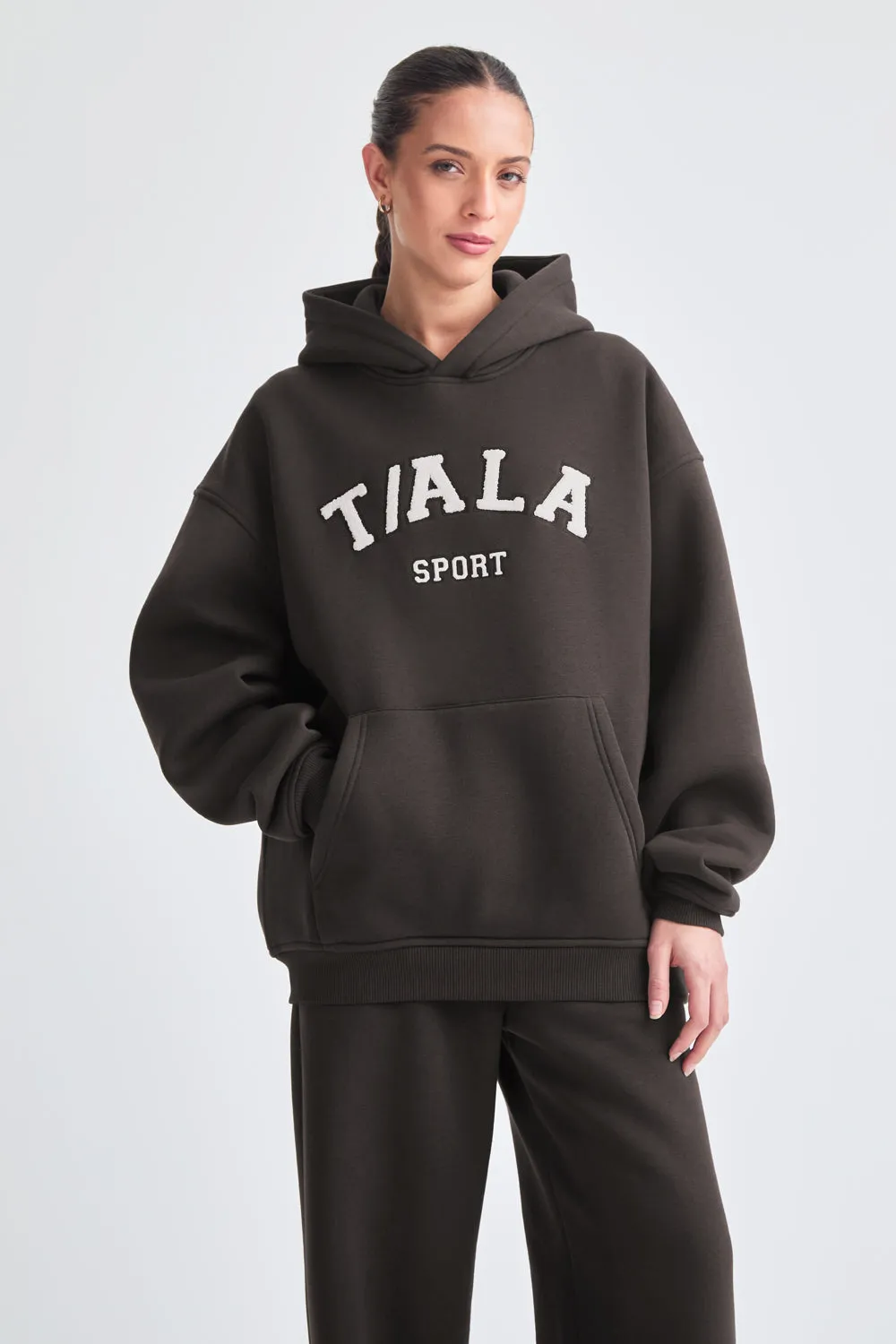 OVERSIZED CLUB HOODIE - AMERICANO sold by TALA