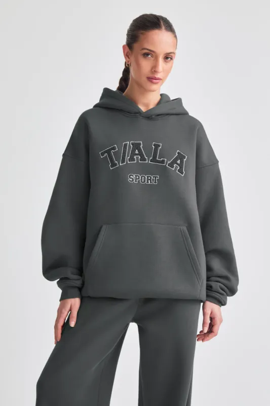 OVERSIZED CLUB HOODIE - CHARCOAL sold by TALA