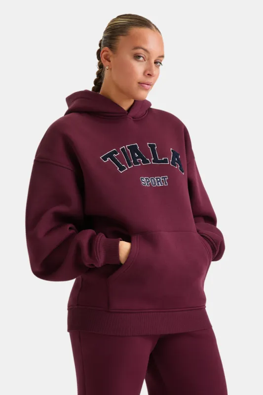 OVERSIZED CLUB HOODIE - BURGUNDY sold by TALA