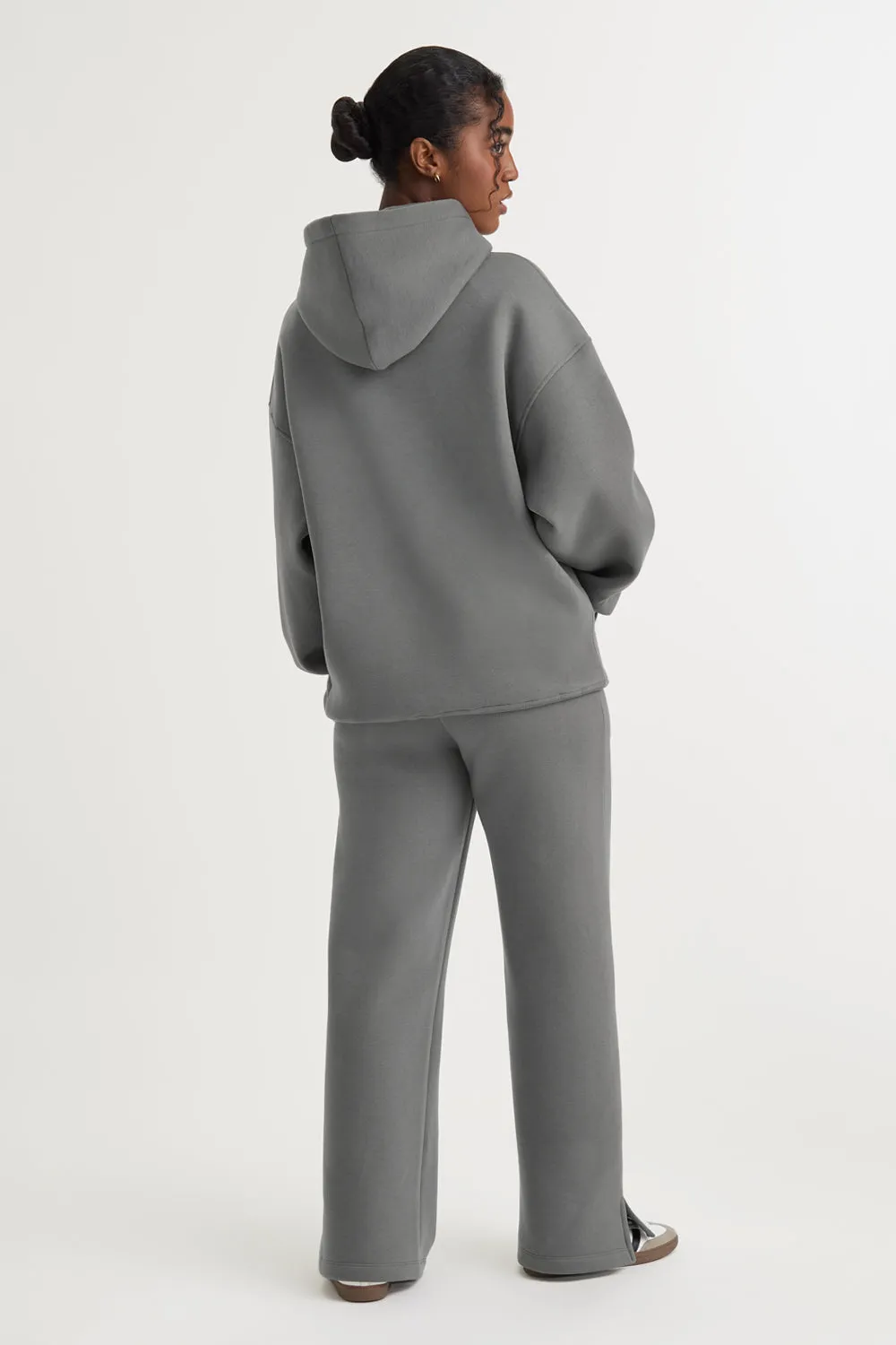 WIDE LEG CLUB LOGO JOGGER - SLATE GREY sold by TALA product image thumbnail 4