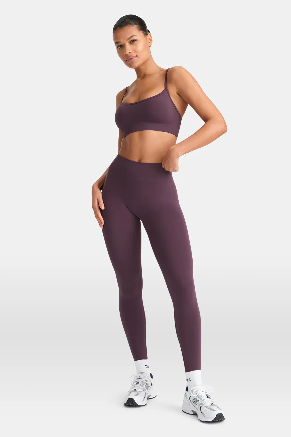 Sculpt Seamless Scrunch Legging - Plum Marl sold by TALA