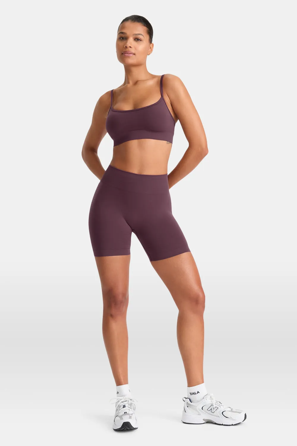 Sculpt Seamless Scrunch Shorts - Plum Marl sold by TALA