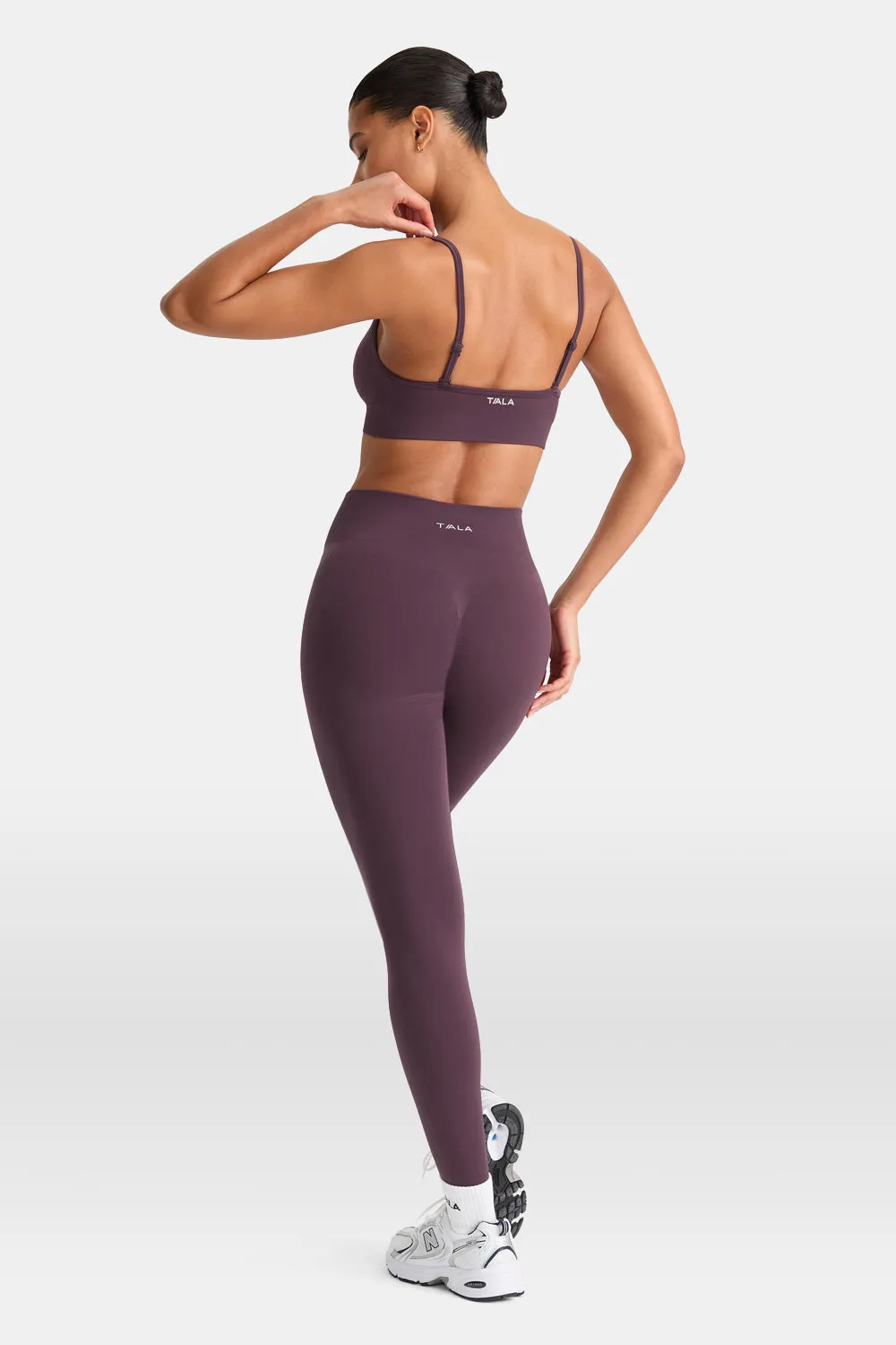 Sculpt Seamless Bandeau Sports Bra - Plum Marl sold by TALA product image thumbnail 4