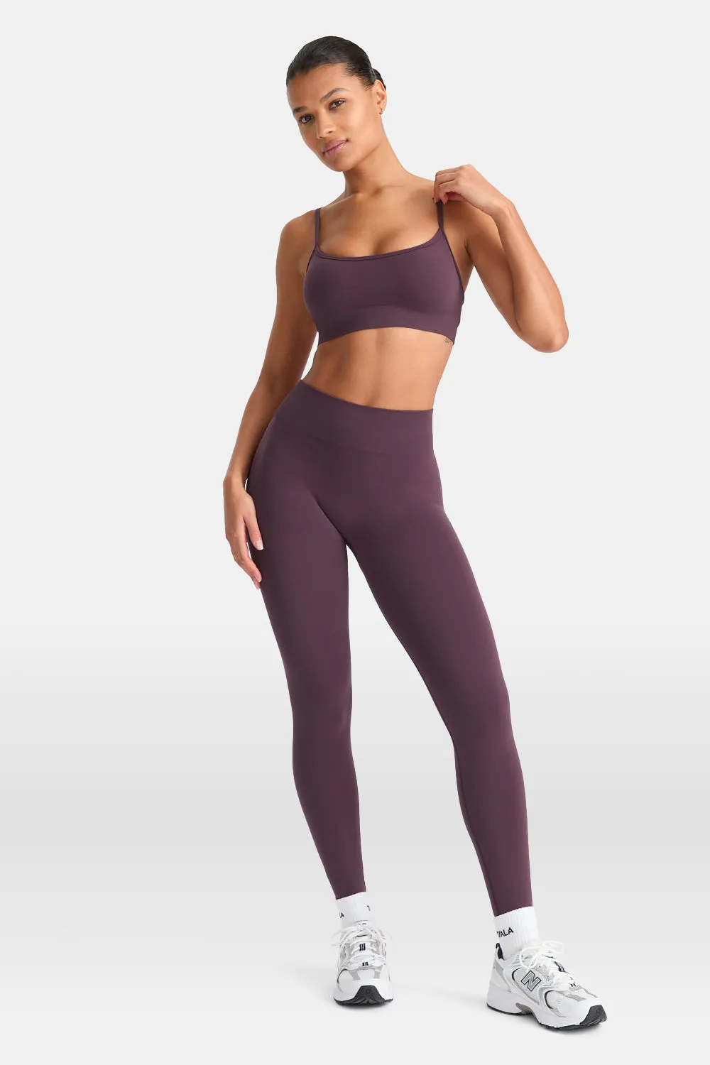 Sculpt Seamless Bandeau Sports Bra - Plum Marl sold by TALA product image thumbnail 3