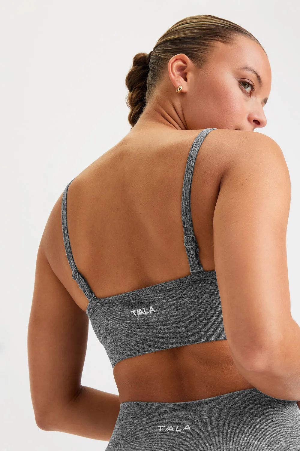 Sculpt Seamless Bandeau Sports Bra - Charcoal Marl sold by TALA product image thumbnail 3