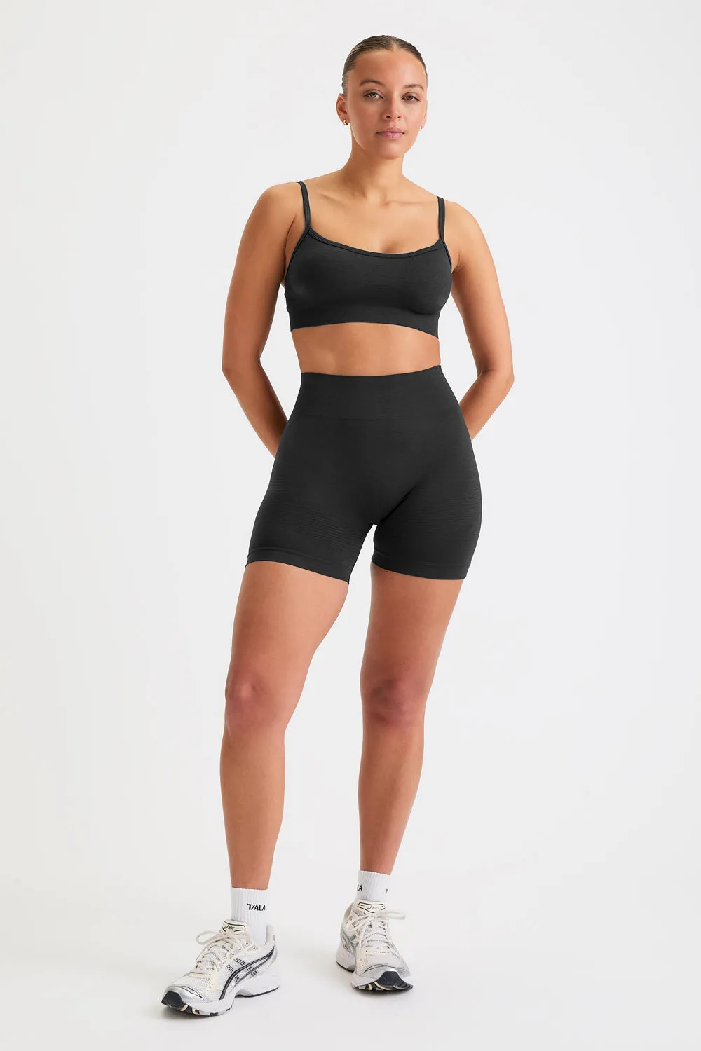 Sculpt Seamless Bandeau Sports Bra - Black Marl sold by TALA product image thumbnail 3