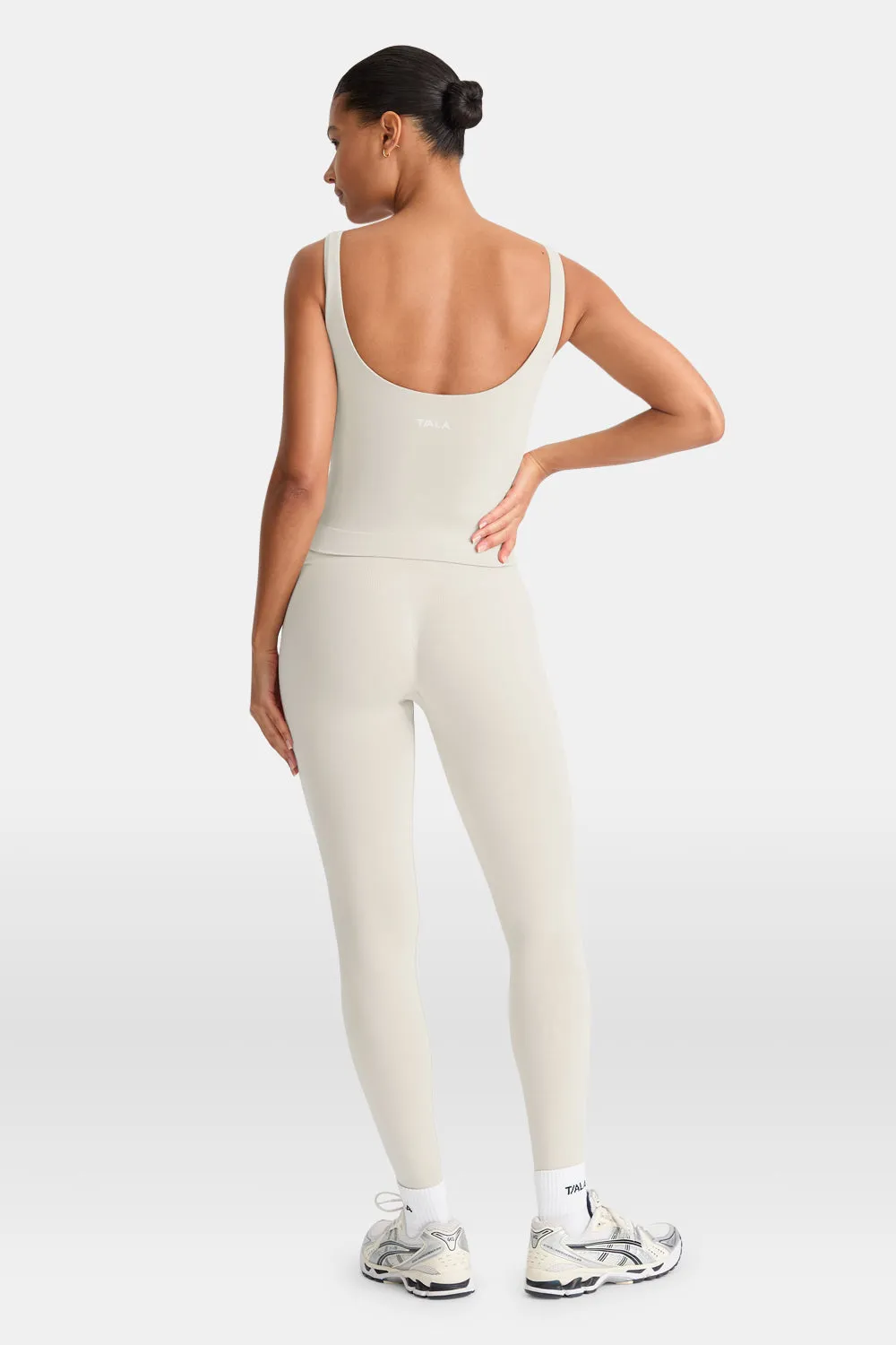 Sculpt Seamless Built-In Bra Vest - Chai Marl sold by TALA product image thumbnail 4