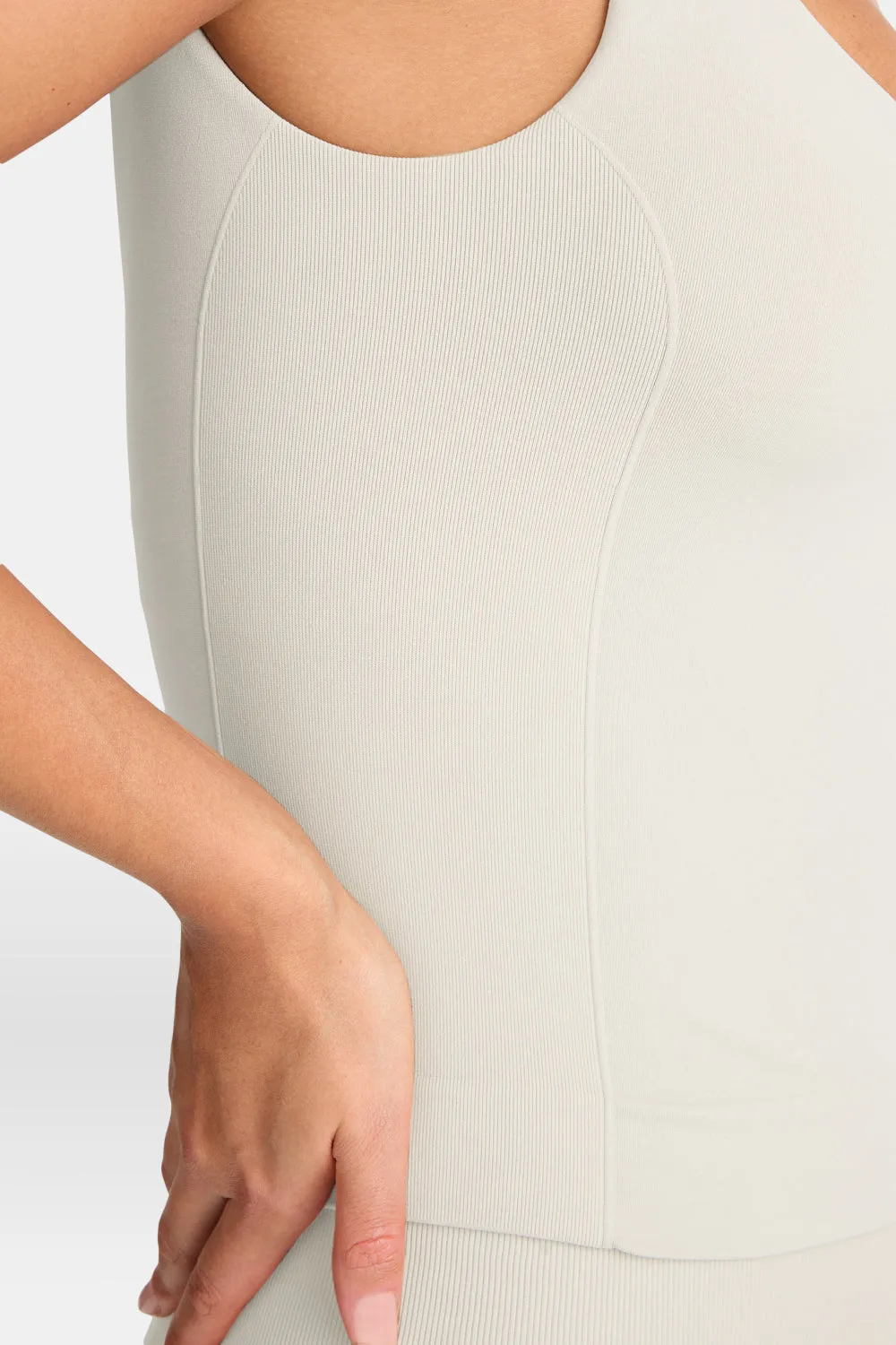 Sculpt Seamless Built-In Bra Vest - Chai Marl sold by TALA product image thumbnail 5