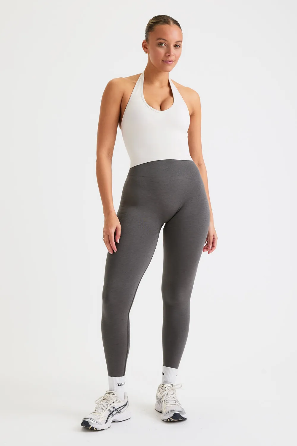 Sculpt Seamless Halter Tank - Milk Marl sold by TALA product image thumbnail 4