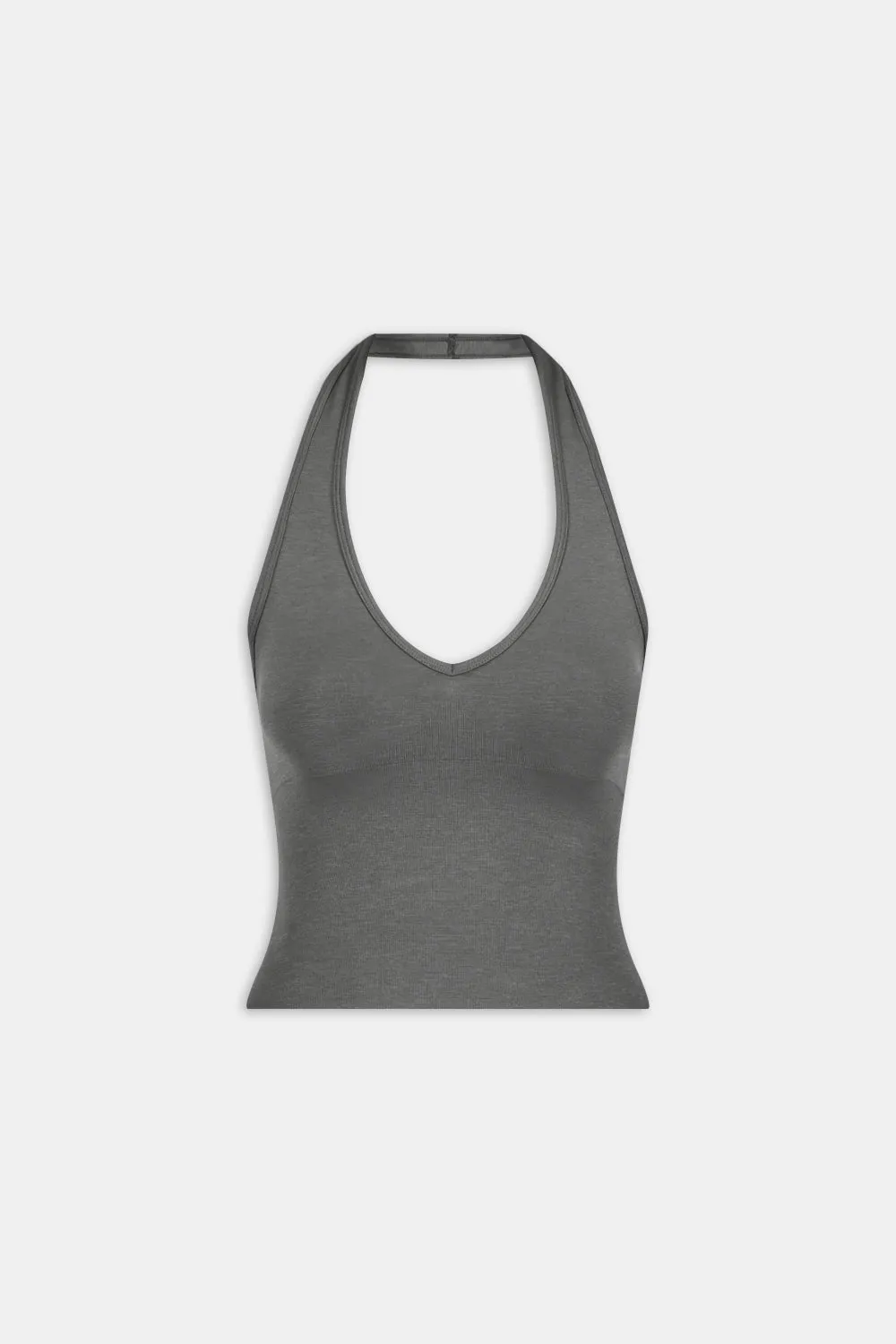 Sculpt Seamless Halter Tank - Dark Olive Marl sold by TALA product image thumbnail 2