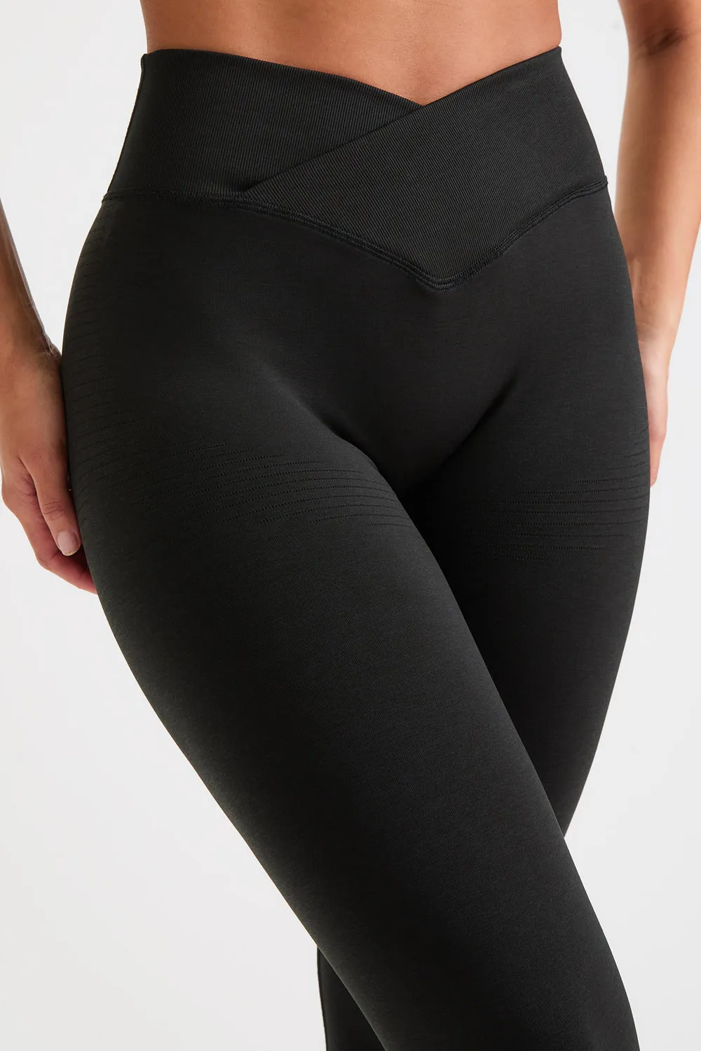Sculpt Seamless Wrap Scrunch Legging - Black Marl sold by TALA product image thumbnail 4