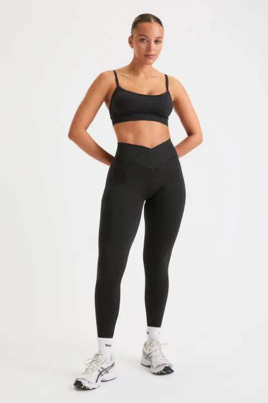 Sculpt Seamless Wrap Scrunch Legging - Black Marl sold by TALA