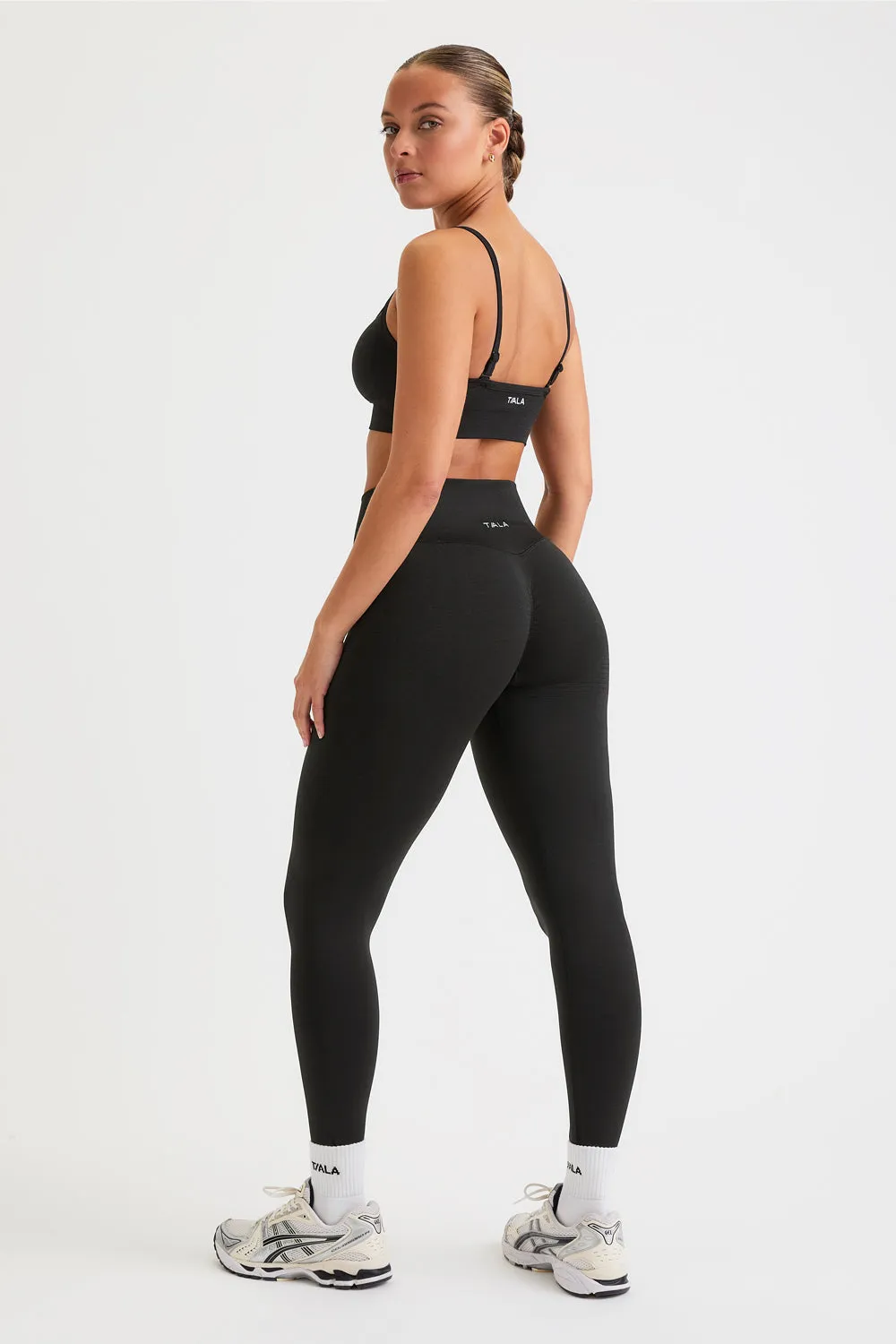 Sculpt Seamless Wrap Scrunch Legging - Black Marl sold by TALA product image thumbnail 5