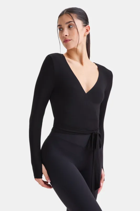 Wrap Around Cardigan - Shadow Black sold by TALA