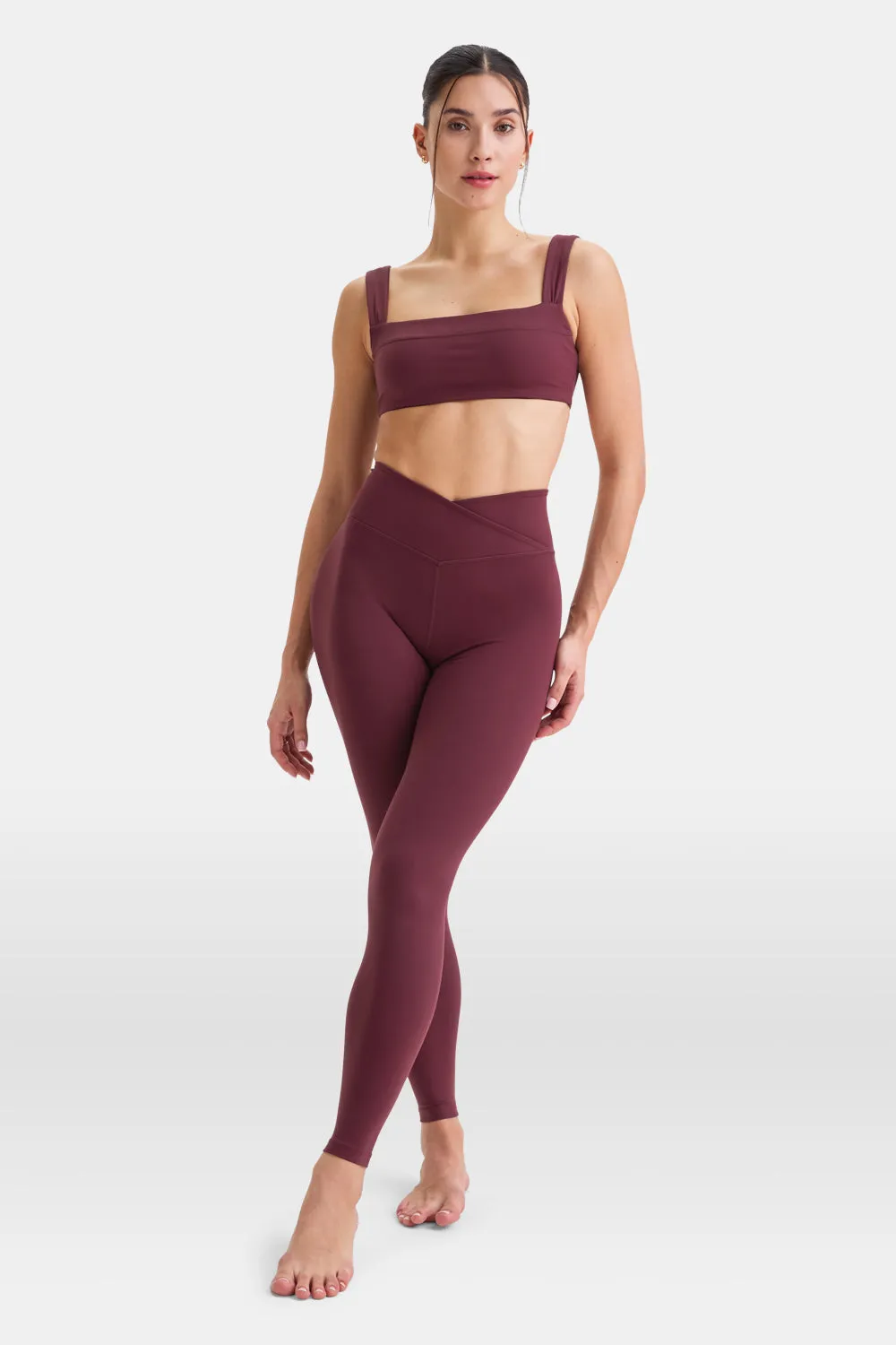 DayFlex Wrap High Waisted Legging - Burgundy sold by TALA product image thumbnail 5