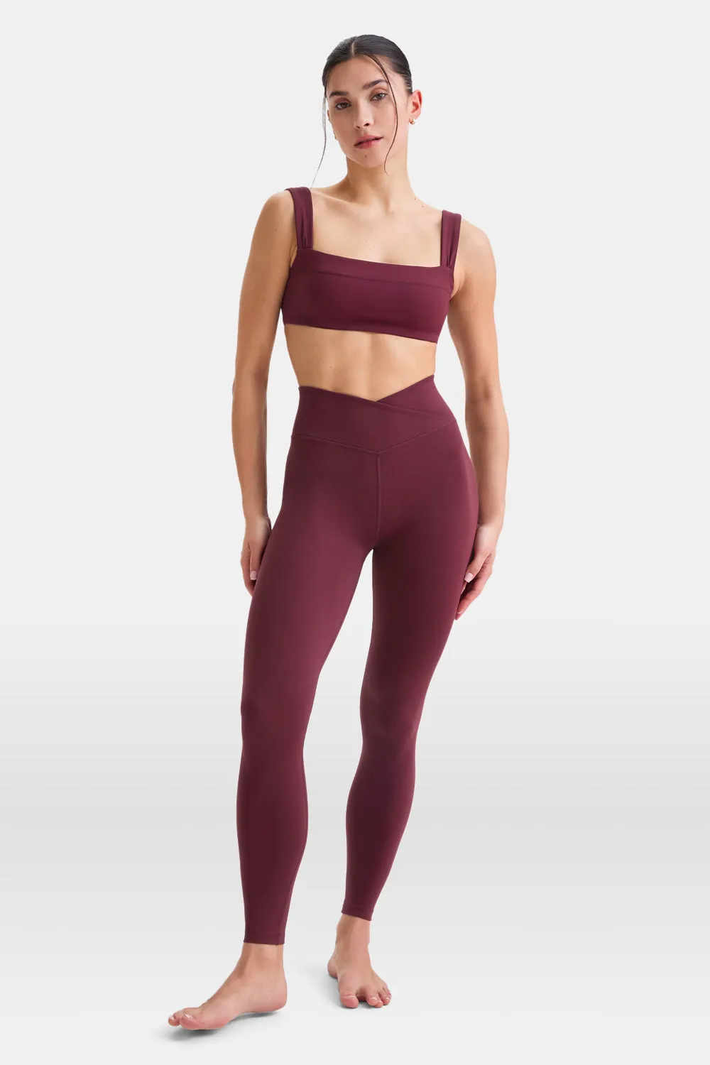 DayFlex Wrap High Waisted Legging - Burgundy sold by TALA
