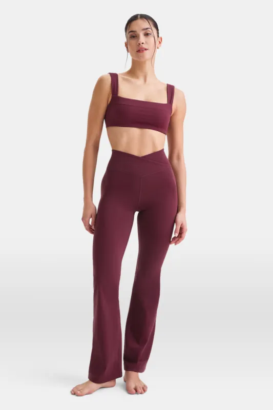 DayFlex Wrap Flared Yoga Pant - Burgundy sold by TALA