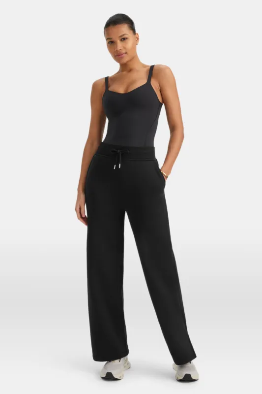 Wide Leg Club Logo Jogger - Black made by TALA