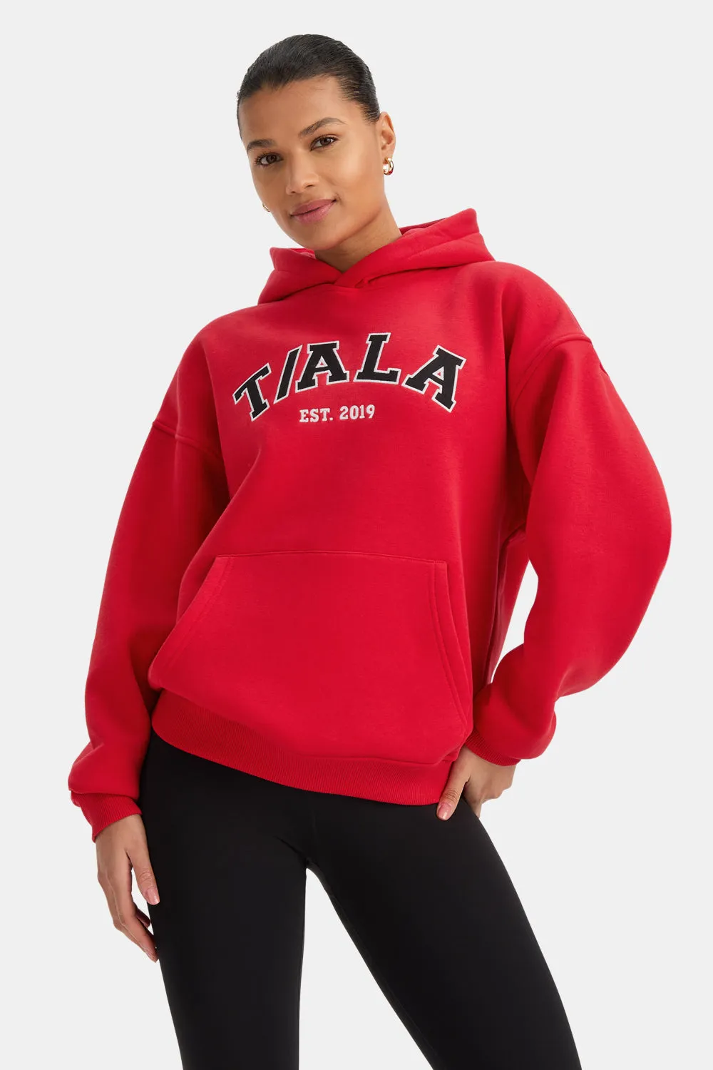 Oversized Club Hoodie - Chilli Red sold by TALA