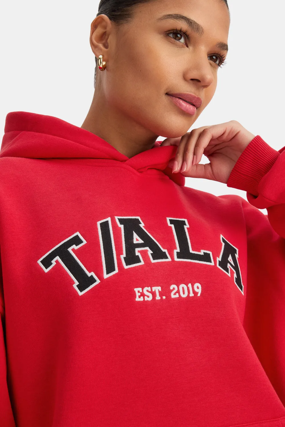 Oversized Club Hoodie - Chilli Red sold by TALA product image thumbnail 5