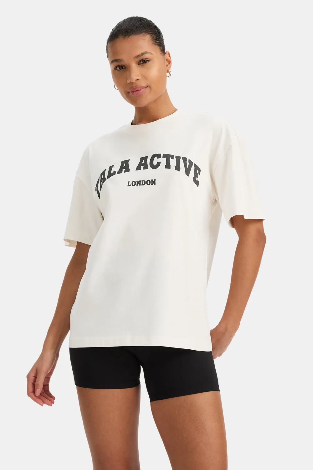 TALA Active Logo Tee - Ivory sold by TALA