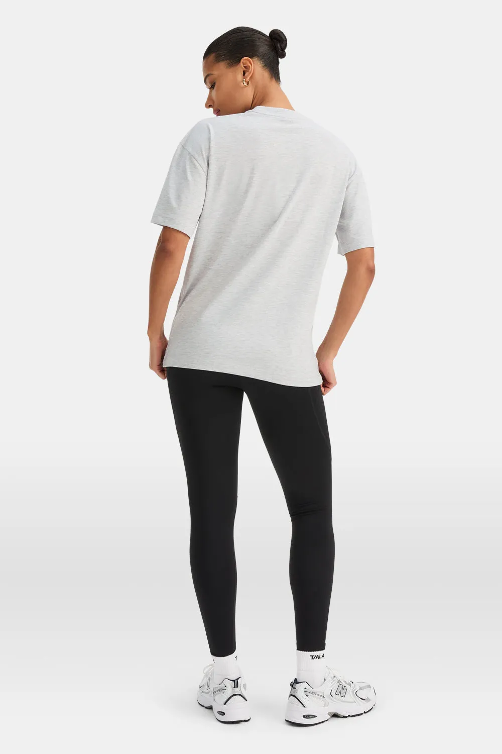 TALA Active Logo Tee - Grey Marl sold by TALA product image thumbnail 4