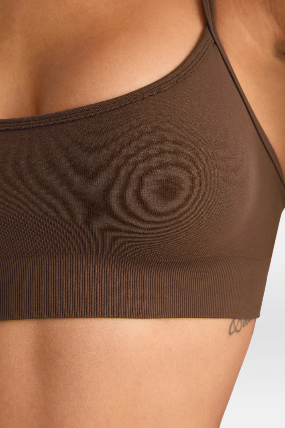 Sculpt Seamless Bandeau Sports Bra - Coffee Marl sold by TALA product image thumbnail 3
