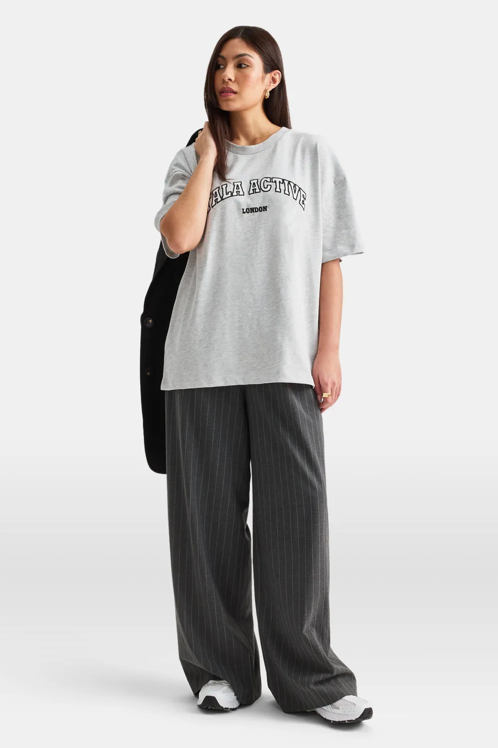 TALA Active Applique Tee - Grey Marl sold by TALA product image thumbnail 4