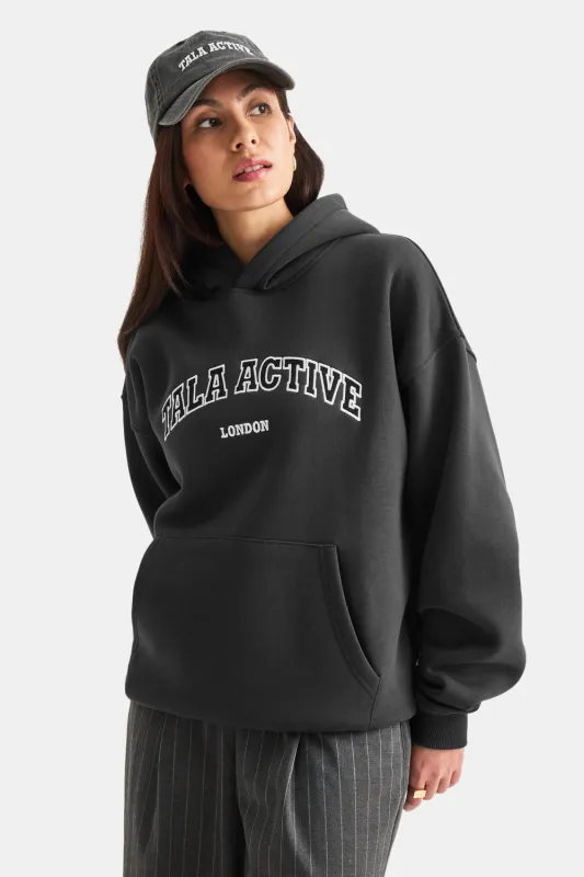 TALA Active Applique Hoodie - Vintage Black sold by TALA